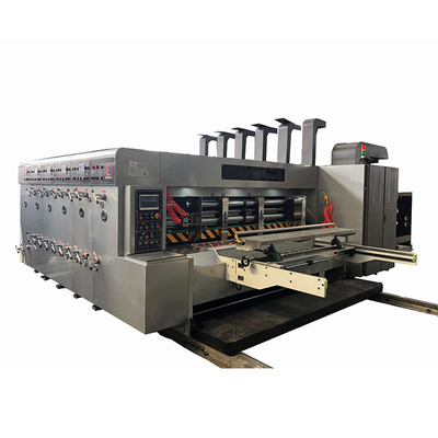 220 pcs/Min Mesin Cetak Flexo Papan Bergelombang Stacker Rotary Die Cutter Machine