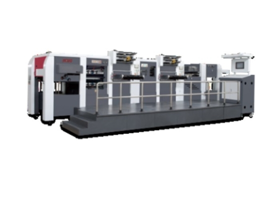 Tekanan Tinggi Mesin Stamping Foil Panas Otomatis Dengan Tinggi Tumpukan Pengiriman Maks 1400mm 38KW Total Daya