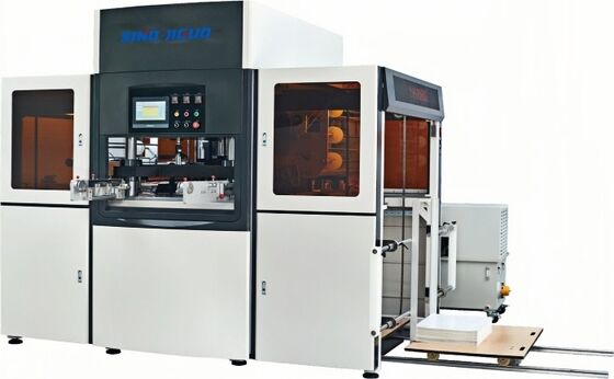 Mesin hot foil stamping hidrolik otomatis 20 ton dengan penutup pelindung standar CE untuk industri pengemasan dan percetakan