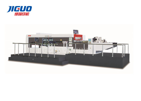 Mesin Pemotong Kertas Die Cutting Bergelombang Hisap Bawah FlatBed